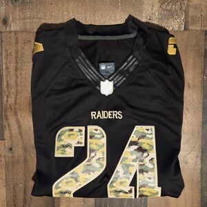 New Nike Raiders #24 WOODSON Salute To Service Black Camo Limited Edition Jersey